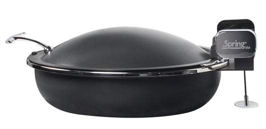 Spring USA 2382-8/36 Seasons Buffet Server, Sauteuse, Titanium w/Chrome Accents, 15 1-4" - SP2382836