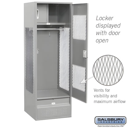 Salsbury 24" Wide Vented Gear Metal Locker - 72024BL-A