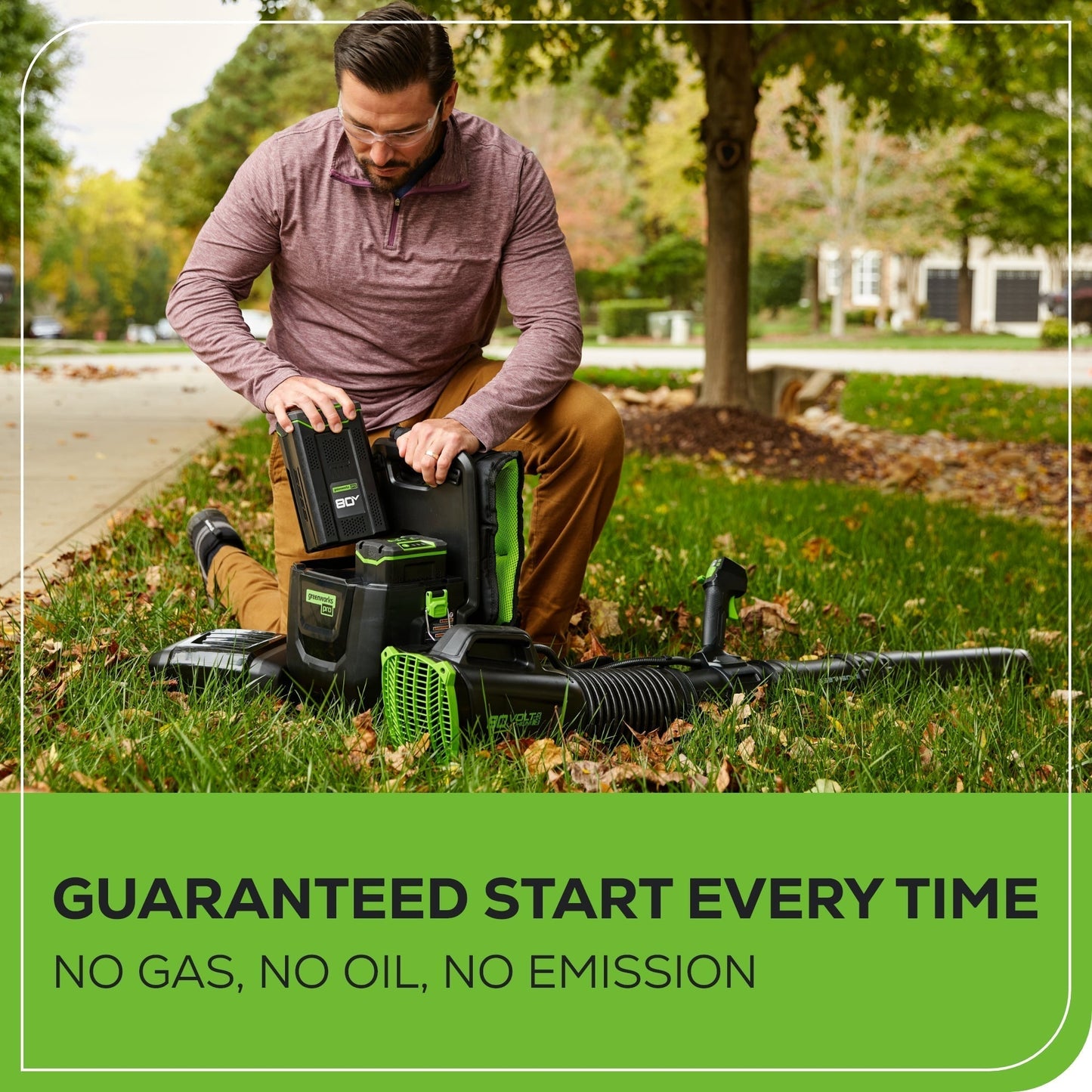 Greenworks 80V 690 CFM Cordless Battery Dual-Port Backpack Blower w/ Two (2) 4.0 Ah Batteries & Dual Port Rapid Charger - 2421402CO