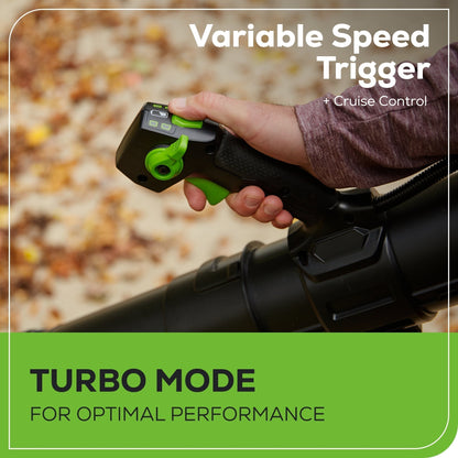 Greenworks 80V 690 CFM Cordless Battery Dual-Port Backpack Blower w/ Two (2) 4.0 Ah Batteries & Dual Port Rapid Charger - 2421402CO