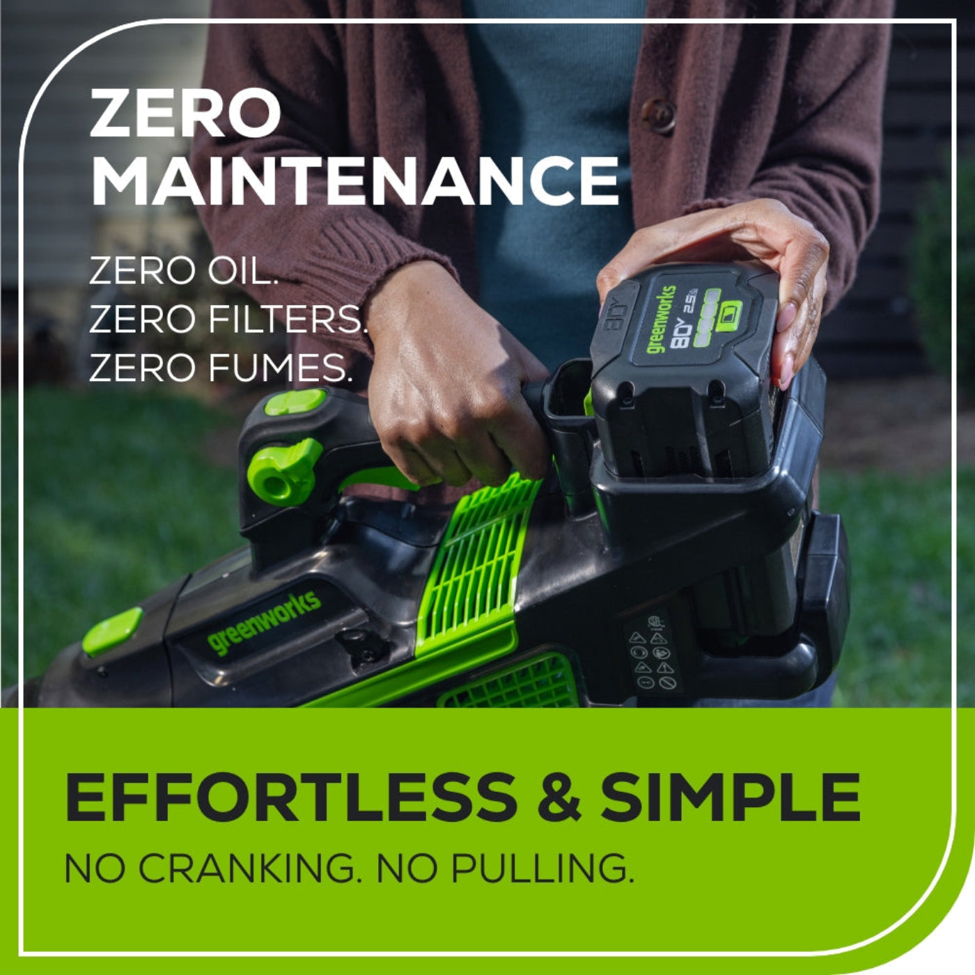 Greenworks 80V 800CFM Cordless Battery Leaf Blower w/ 4Ah Battery & Charger - 2439602