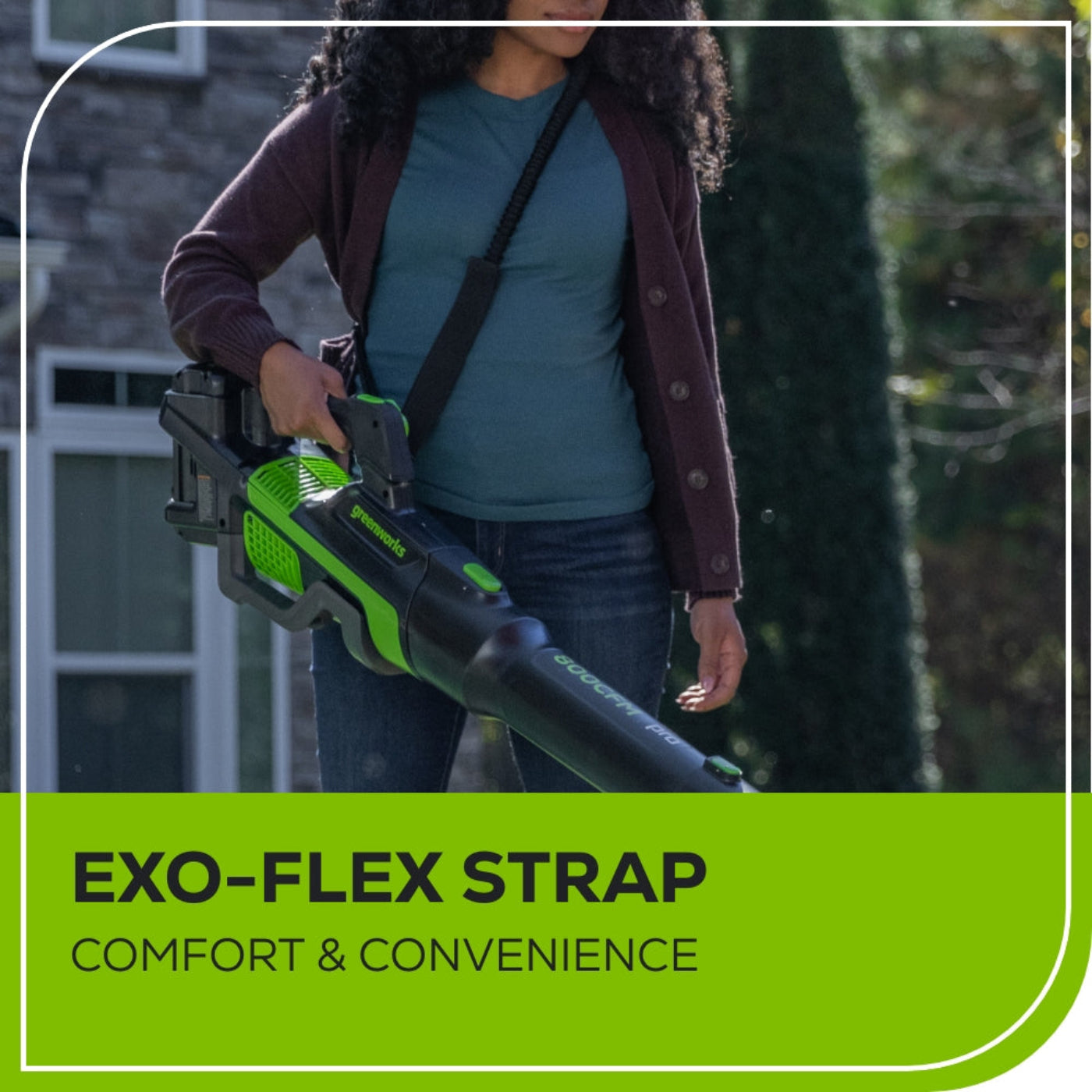 Greenworks 80V 800CFM Cordless Battery Leaf Blower w/ 4Ah Battery & Charger - 2439602