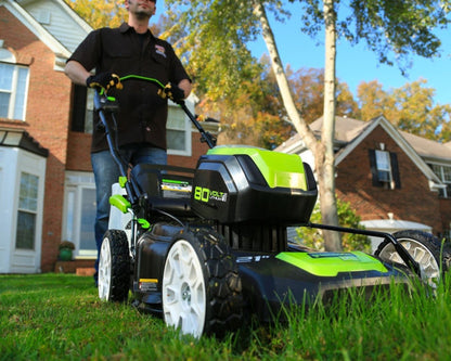 Greenworks Pro 80V 21" Brushless Push Lawn Mower w/ (2) 2.0Ah Batteries & Rapid Charger - 2500402