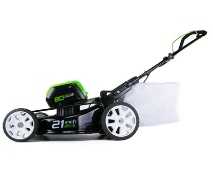 Greenworks Pro 80V 21" Brushless Push Lawn Mower w/ (2) 2.0Ah Batteries & Rapid Charger - 2500402
