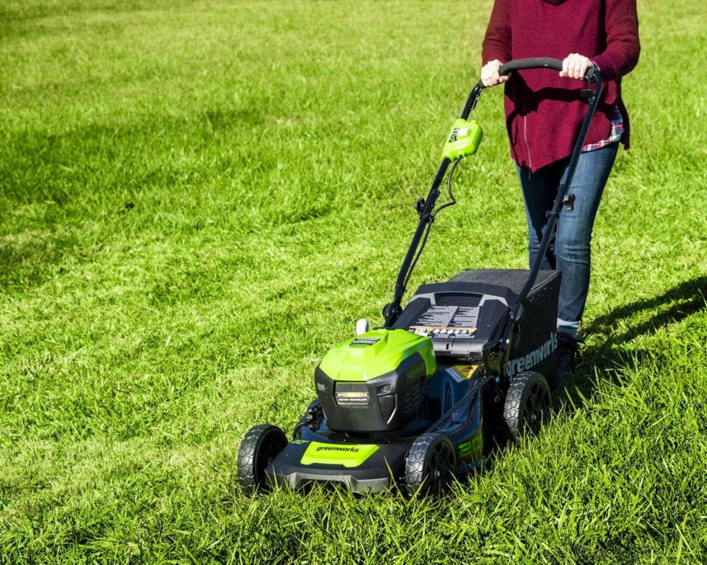 Greenworks 40V 20" Cordless Battery 3-in-1 Push Lawn Mower w/ 4.0Ah Battery & Charger - 2516302