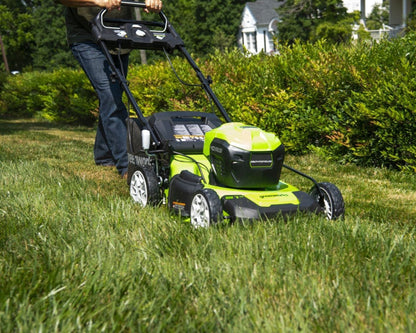 Greenworks 40V 21" Cordless Battery Self-Propelled Lawn Mower w/ (2) 4.0Ah USB Batteries & Charger - 2525202