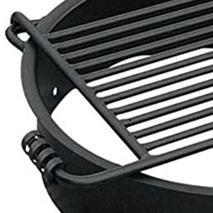 Pilot Rock 3 Pack 24” Steel Ground Fire Pit Rings & Metal Cooking Grates, Black - 415886