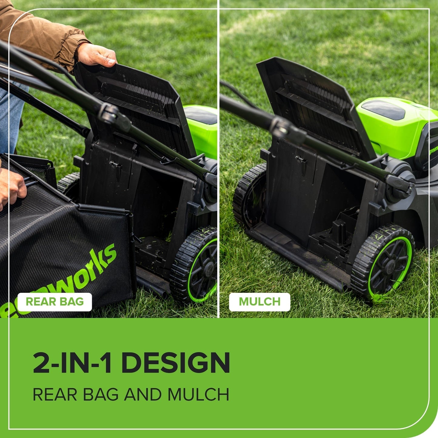 Greenworks 60V 17" Cordless Battery Push Lawn Mower w/ 4.0Ah Battery & Charger - 2553102