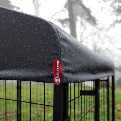 Lucky Dog STAY Series 10 x 10 x 6 Foot Roofed Steel Frame Dog Kennel, Grey - 265230