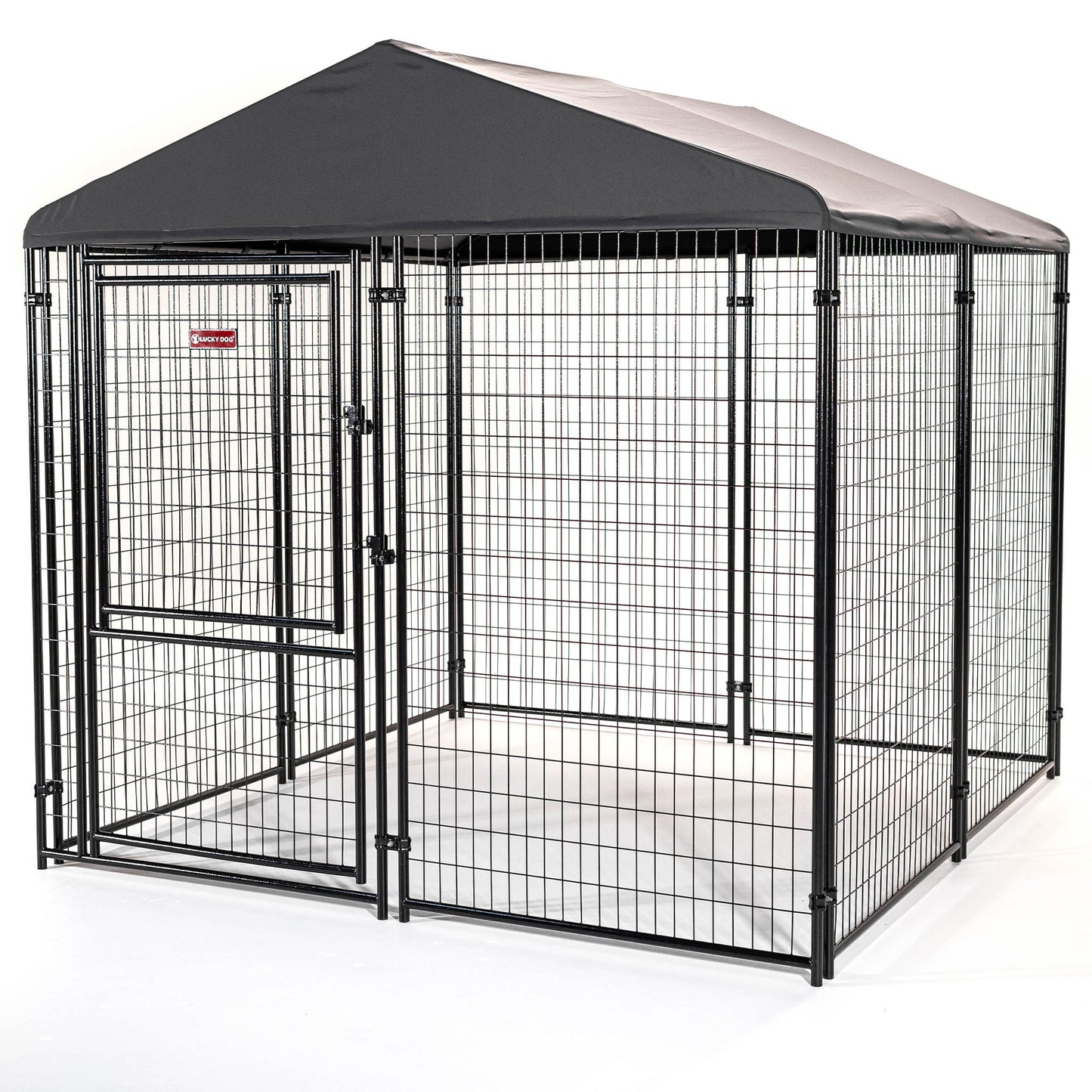 Lucky Dog STAY Series 8 x 8 x 6 Foot Roofed Steel Frame Executive Dog Kennel - 268968