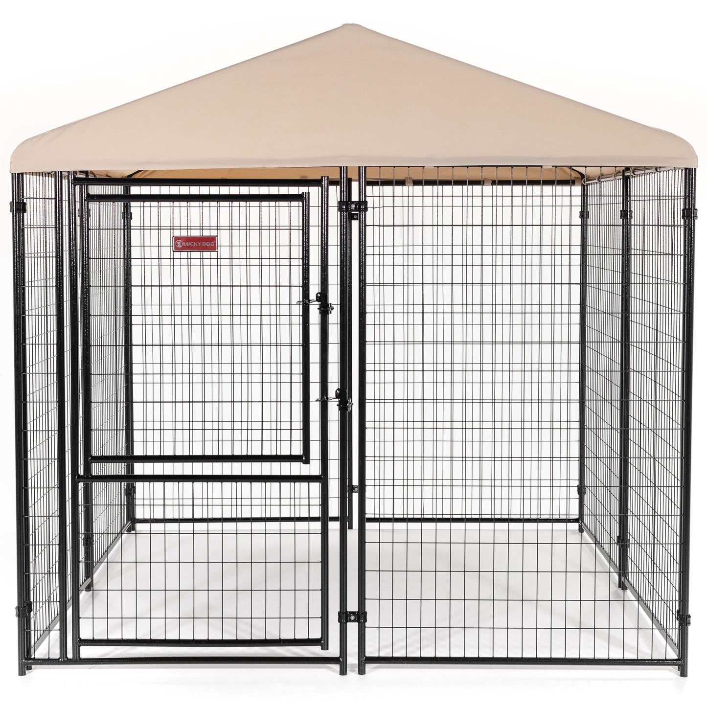 Lucky Dog STAY Series 8 x 8 x 6 Foot Roofed Steel Frame Executive Dog Kennel - 268969
