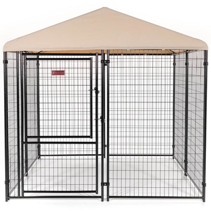 Lucky Dog STAY Series 8 x 8 x 6 Foot Roofed Steel Frame Executive Dog Kennel - 268969