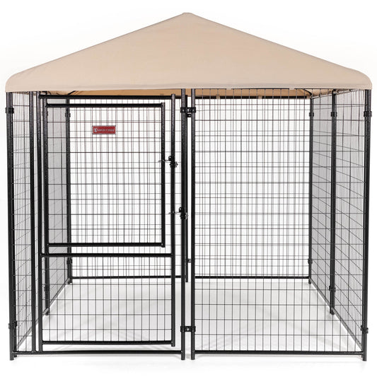 Lucky Dog STAY Series 8 x 8 x 6 Foot Roofed Steel Frame Executive Dog Kennel - 268969