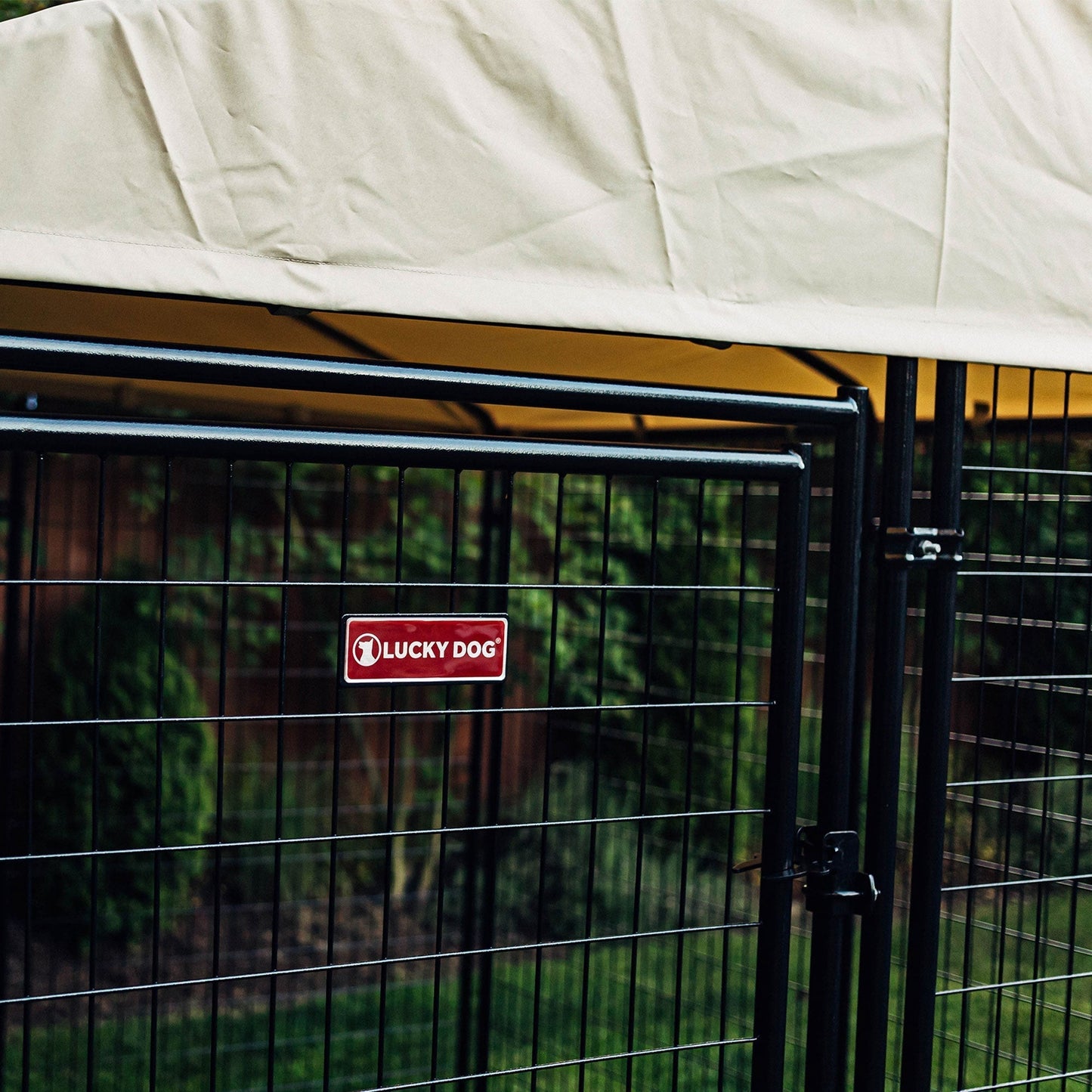 Lucky Dog STAY Series 8 x 8 x 6 Foot Roofed Steel Frame Executive Dog Kennel - 268969