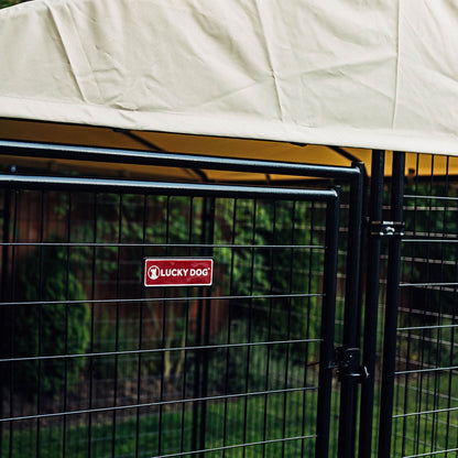 Lucky Dog STAY Series 8 x 8 x 6 Foot Roofed Steel Frame Executive Dog Kennel - 268969