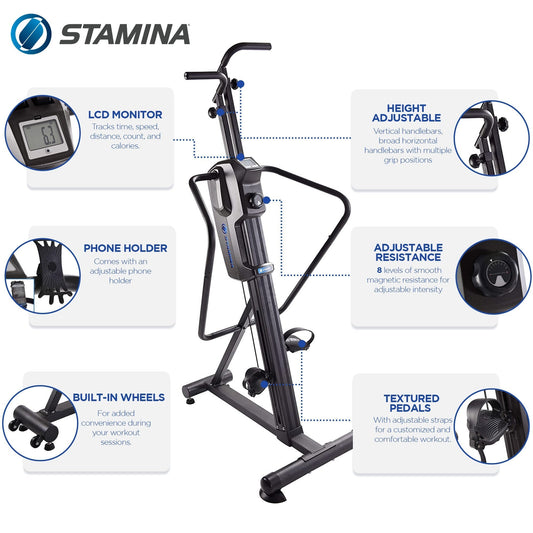 Stamina Products 55-2125 Cardio Climber Home Workout Fitness Exercise Machine - 271214