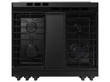 SAMSUNG Bespoke 6.0 cu. ft. Smart Slide-In Gas Range with Air Fry & Precision Knobs in White Glass - NSG6DB830012-KT