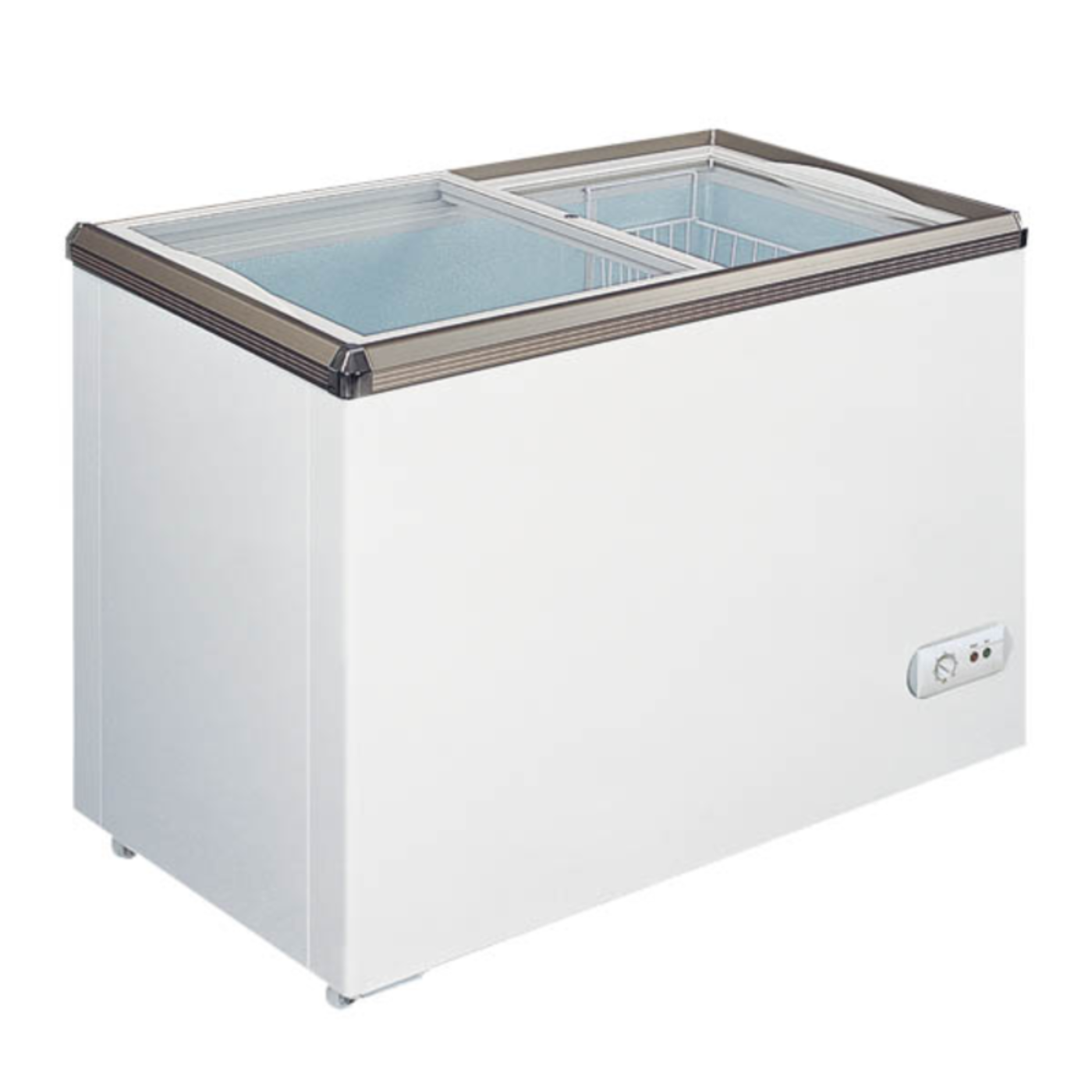 Chef AAA - FR-CN-0150, Commercial 29" Glass Door Frozen Food or Ice Cream Chest Freezer Display 5.3cu.ft. - FR-CN-0150
