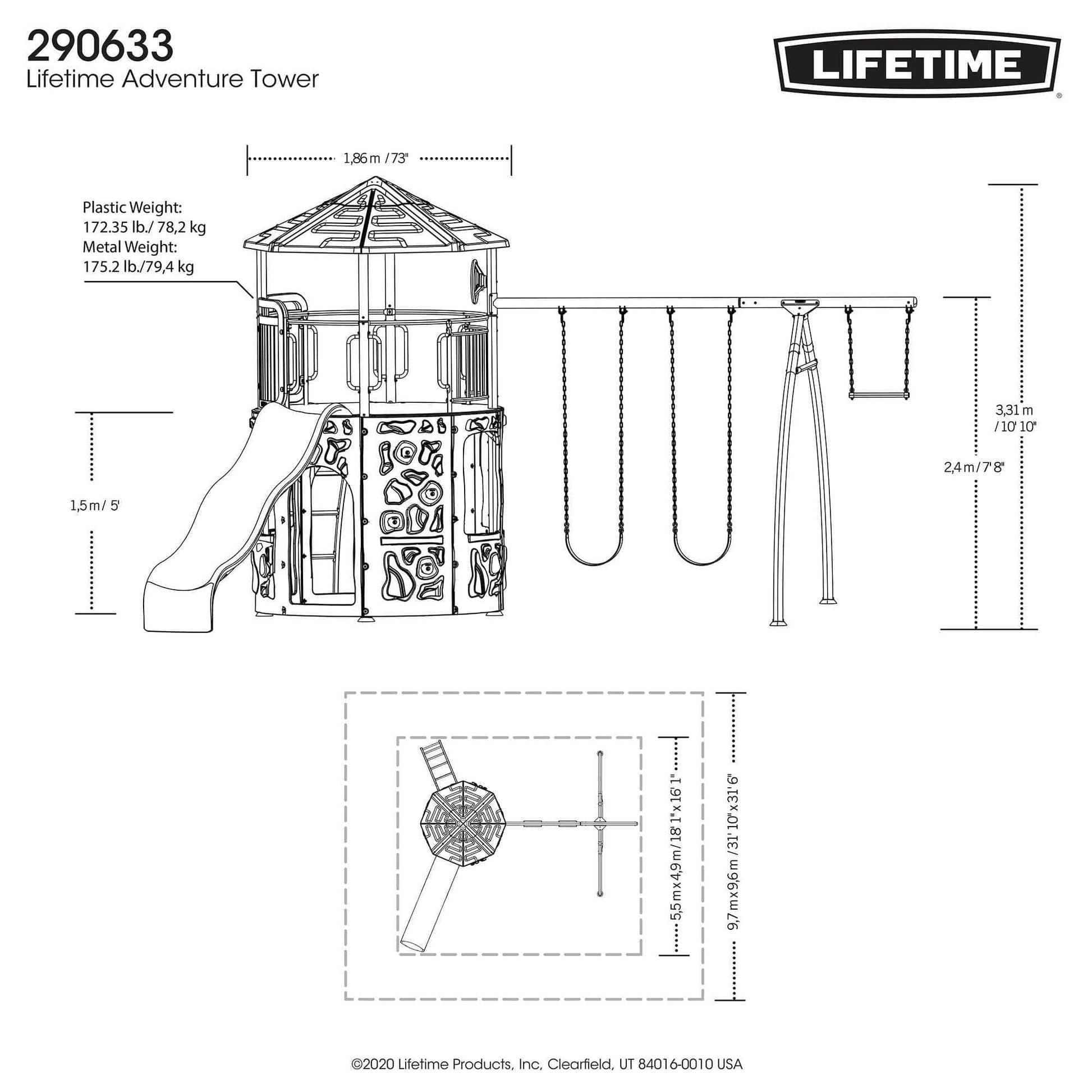 Lifetime Adventure Tower (Green And Tan) - 290633 - Backyard Provider