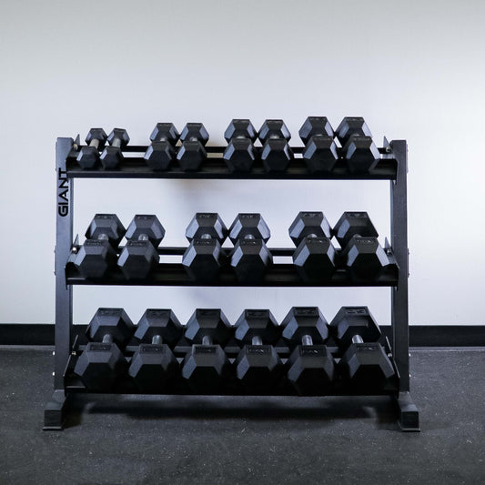 GIANT Rubber Hex Dumbbell Sets - Straight - 550LBSTRAIGHT