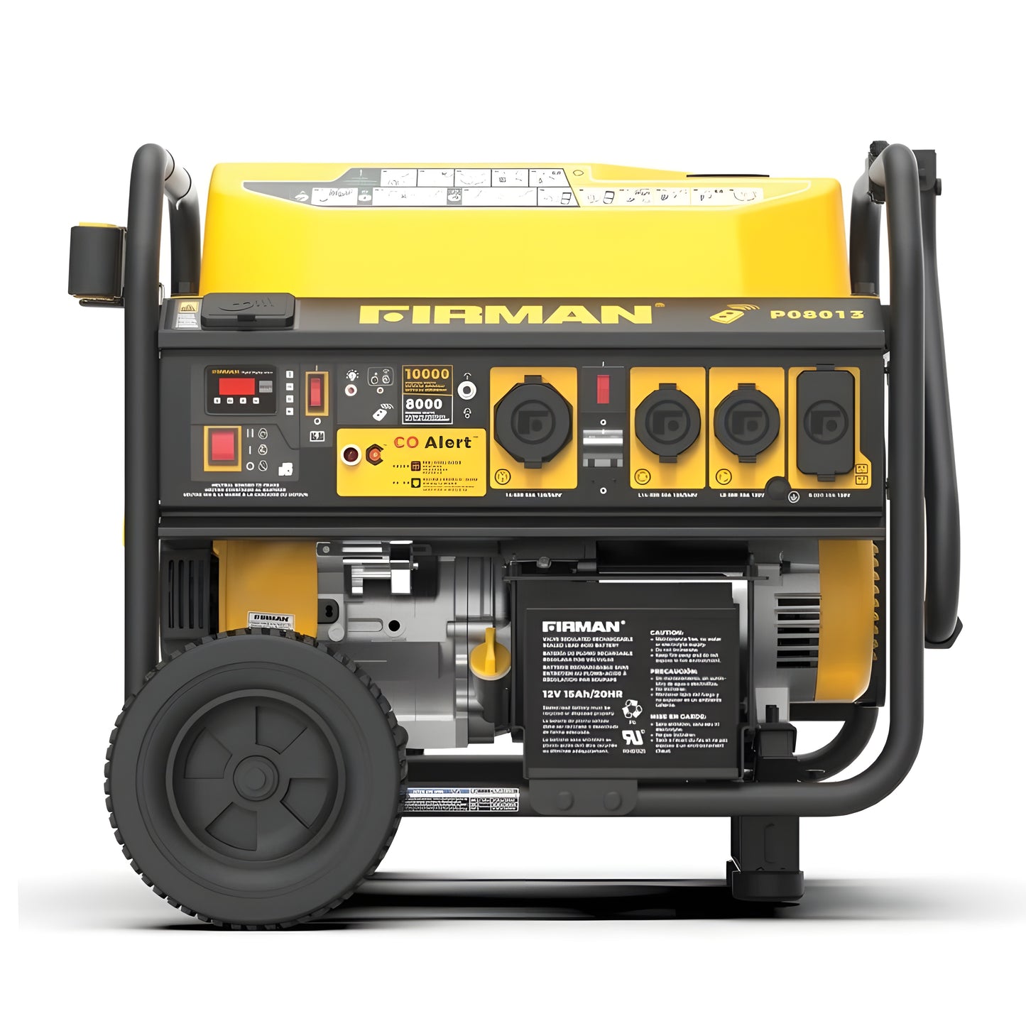 Firman P08013 Generator 8000W/10000W 50 Amp Remote Start With CO Alert New P08013