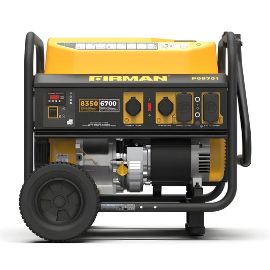 Firman P06701 Portable Generator 6700/8350 Watt 30 Amp 120/240V Recoil Start Gas New P06701