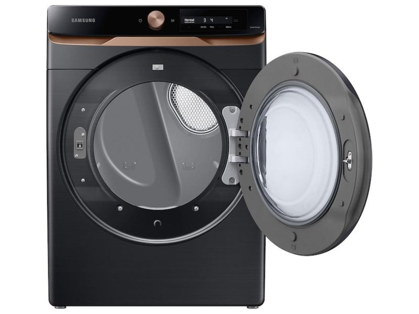 SAMSUNG 7.5 cu. ft. AI Smart Dial Gas Dryer with Super Speed Dry and MultiControl(TM) in Brushed Black - DVG46BG6500VA3-KT