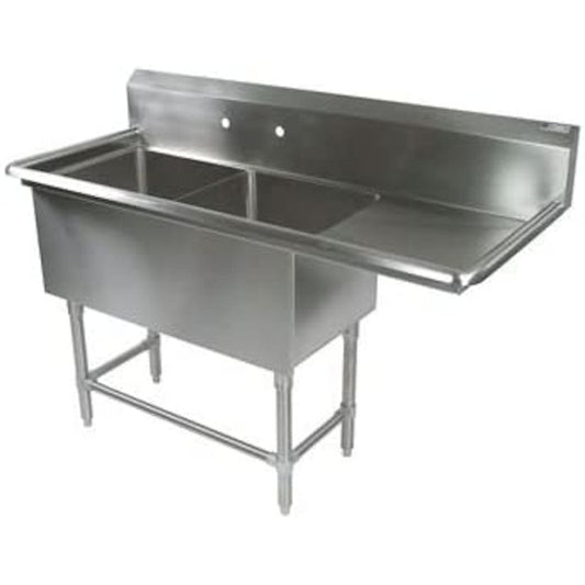 John Boos 2PB1618-1D18R 2-Compartment Pro-Bowl Sink