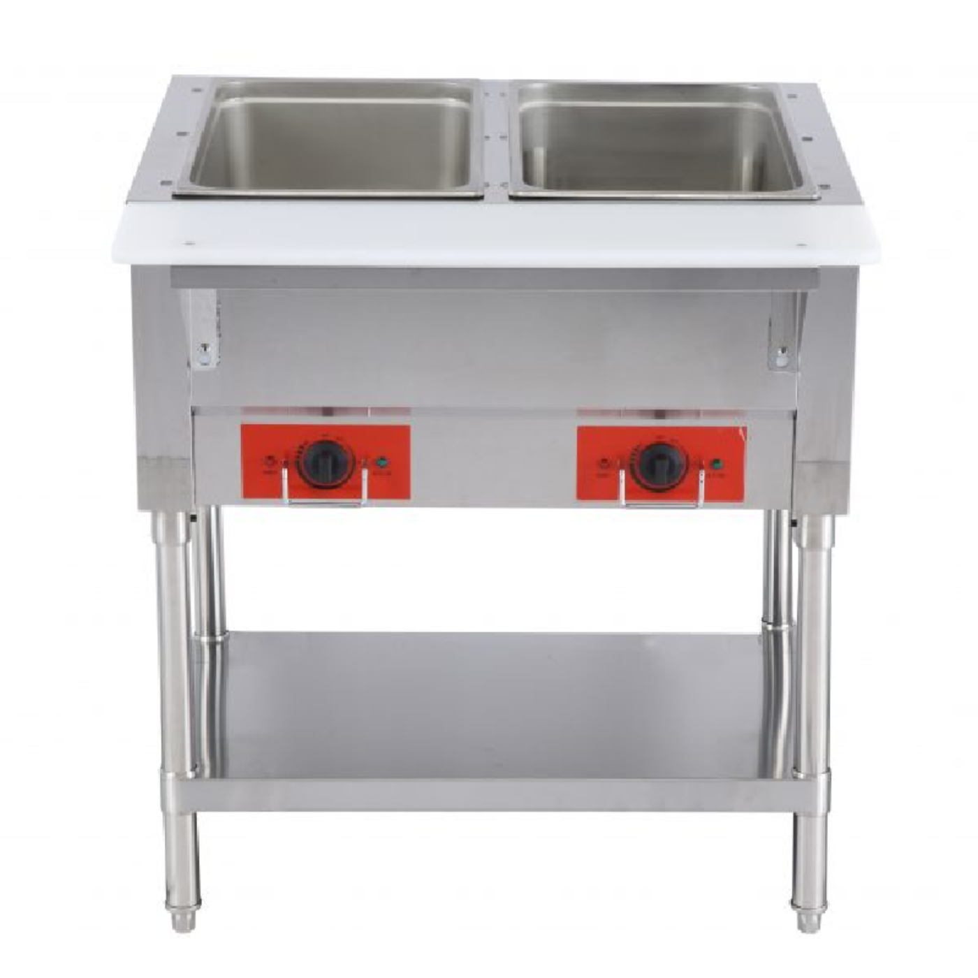 Chef AAA - W-CN-0002 Commercial 30" Electric Steam Table with Cutting Board and Under-Shelf F - FW-CN-0002