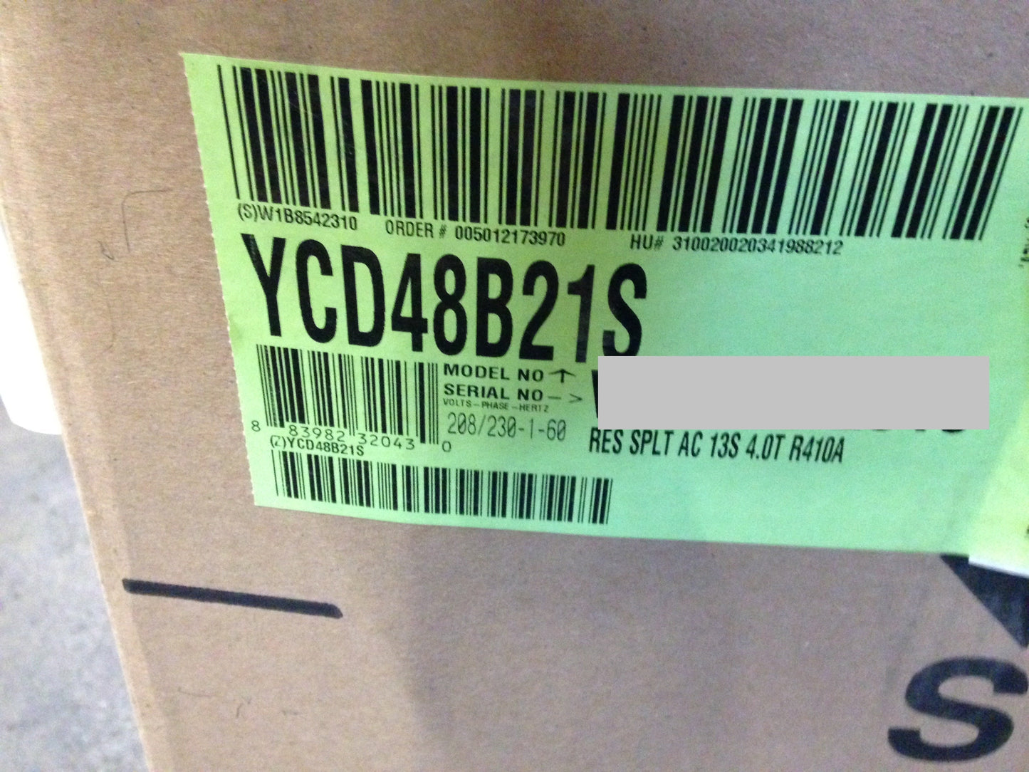 York International 4 Ton "LX" Series Split-System Air Conditioner, 13 SEER 208-230/60/1 R-410A - YCD48B21SA