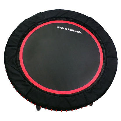 LEAPS & REBOUNDS 48" Adjustable Stability Bar with 48" Fitness Trampoline, Red - 318056
