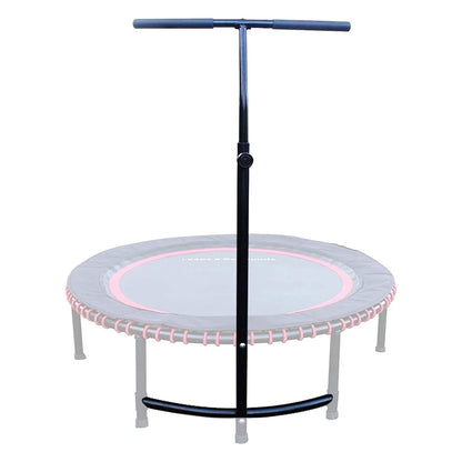 LEAPS & REBOUNDS 48" Adjustable Stability Bar with 48" Fitness Trampoline, Gray - 318057