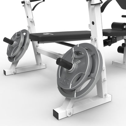 Marcy Weight Bench, Home Gym Exercise Equipment Workout Machine, White(Open Box) - 399882