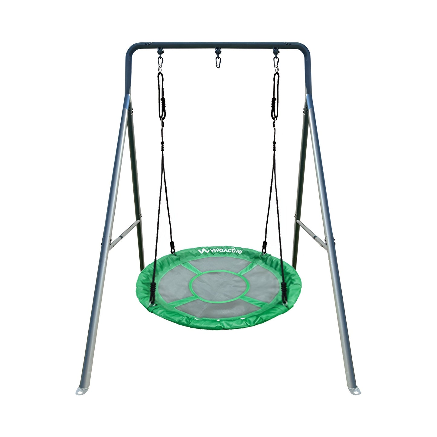 Gobaplay Single Swing Set Playground Equipment with 39” Round Platform Saucer - 327672