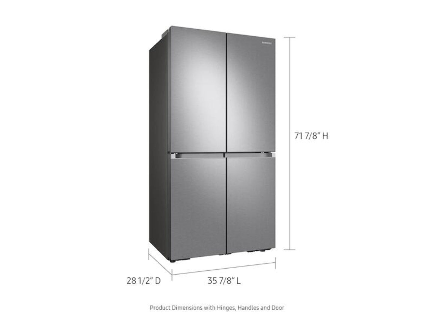 Samsung 23 cu. ft. Smart Counter Depth 4-Door Flex Refrigerator with AutoFill Water Pitcher - RF23A9071SR-KT