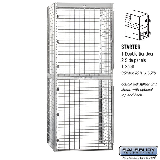 Salsbury 36" Wide Double Tier Bulk Storage Locker - 8235-S