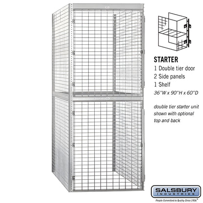 Salsbury 36" Wide Double Tier Bulk Storage Locker - 8235-S