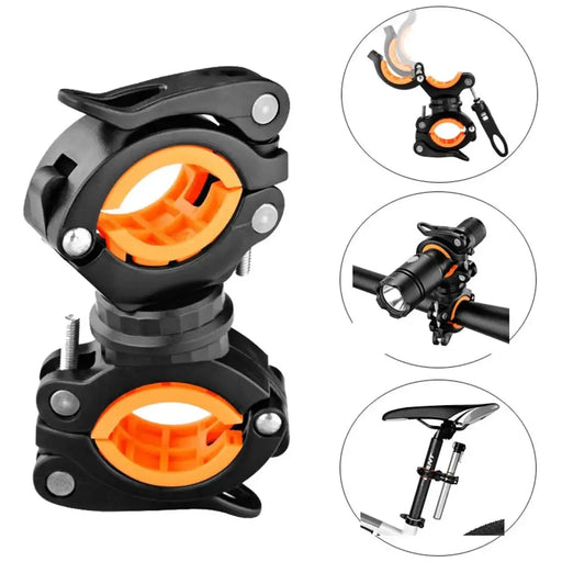 360 Rotation Bike Light Mount Flashlight Crutch Stick Cane Grip Holder