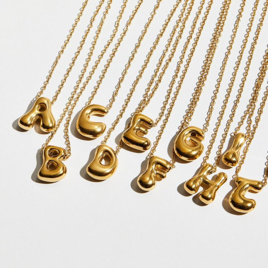 Initial Bubble Necklace