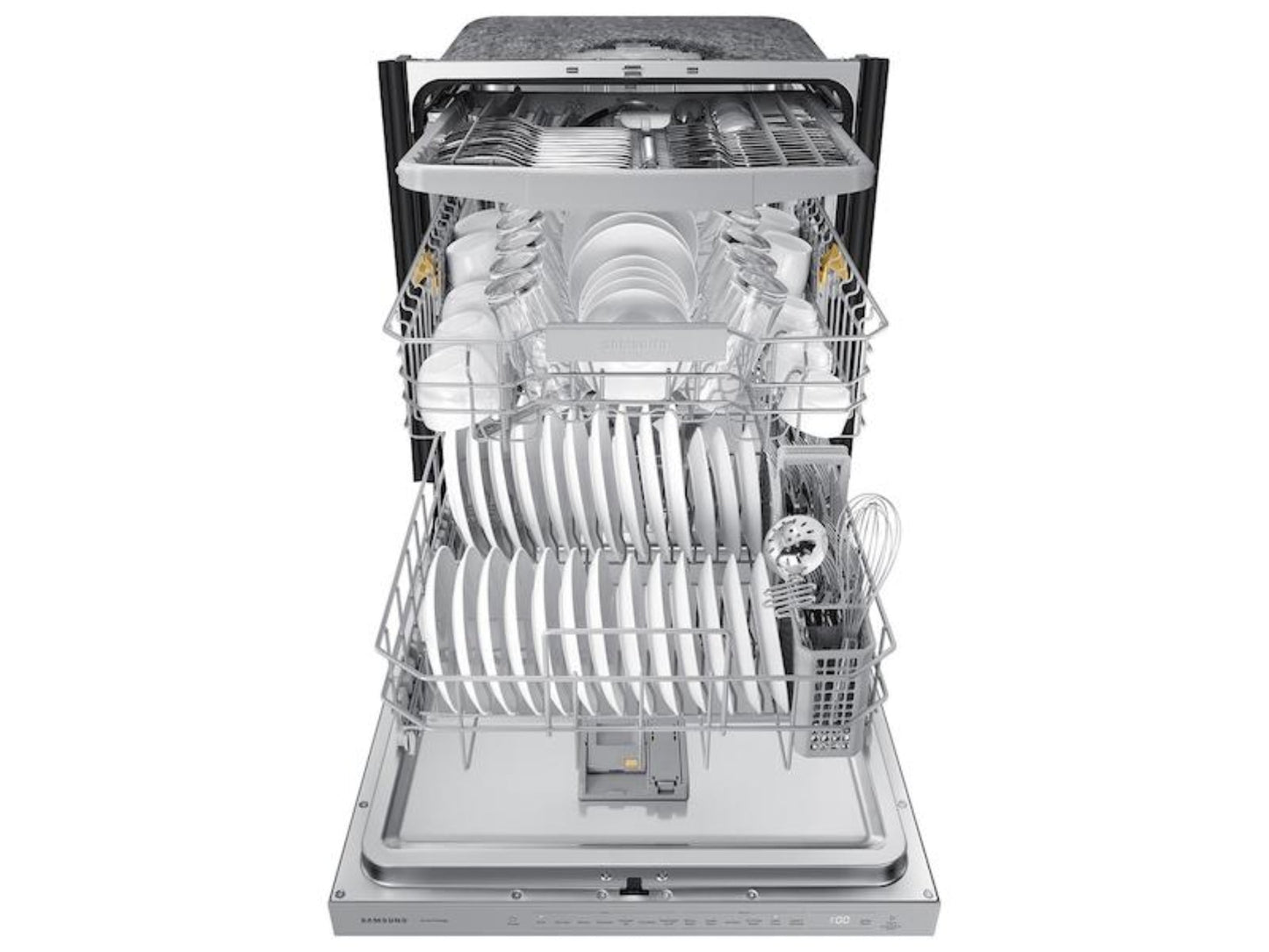SAMSUNG Bespoke AutoRelease Smart 46dBA Dishwasher with StormWash(TM) in White Glass - DW80CB545012-KT
