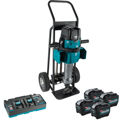 Makita 80V max (40V max X2) XGT Brushless 70 lb. 1‑1/8" Hex AVT Breaker Hammer Kit, AWS Capable  - GMH04PLX