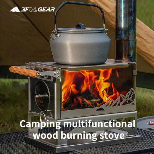 3F UL GEAR Fire Wood Heater Burning Pellet Stove Table Camping Tent