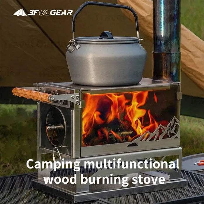 3F UL GEAR Fire Wood Heater Burning Pellet Stove Table Camping Tent