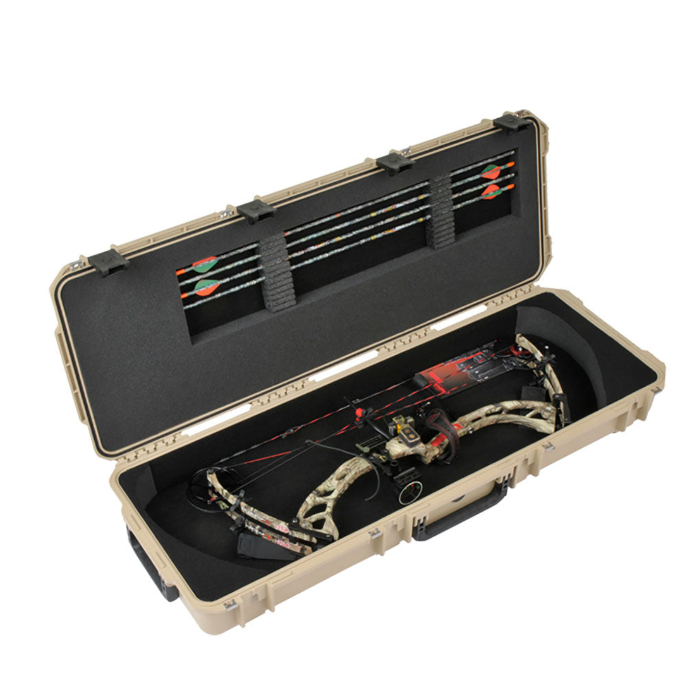 SKB Cases iSeries 4214 Hard Plastic Parallel Limb Bow Crossbow Case, Tan - 139827