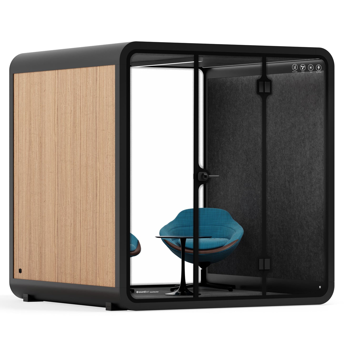 Sound box Meeting Booth Quell - 6 Person - XL-S115-DRK-GREY-ST-06-SY-05