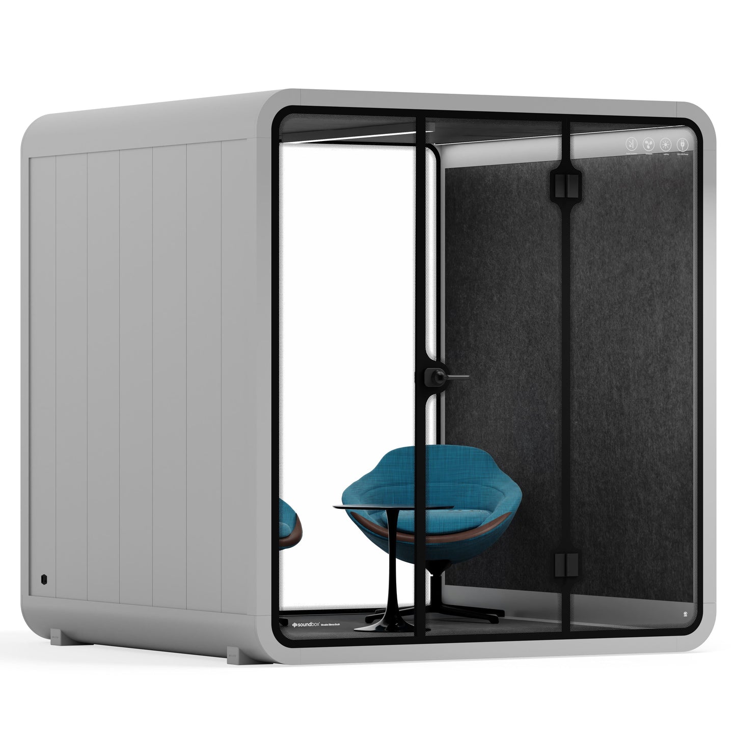 Sound box Meeting Booth Quell - 6 Person - XL-S115-DRK-GREY-ST-06-SY-05