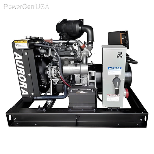 Aurora 40 kW Diesel Generator - Hatz/ No Canopy Enclosure - PowerGen USA - AGi40H-O-1