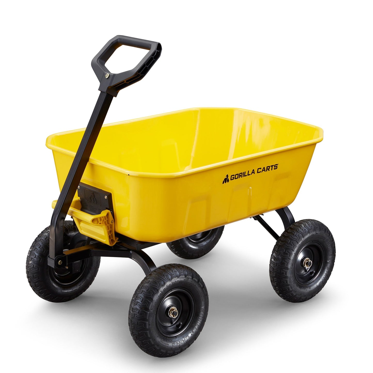 Gorilla Carts Heavy Duty Steel Yard Dump Cart Garden Wagon and 13" Tires, Yellow