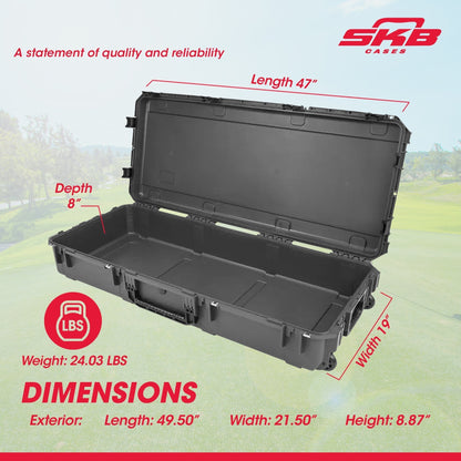 SKB Hard Protective Storage Case Foam & Wheels for Equipment, iSeries, Dark Gray - 412821