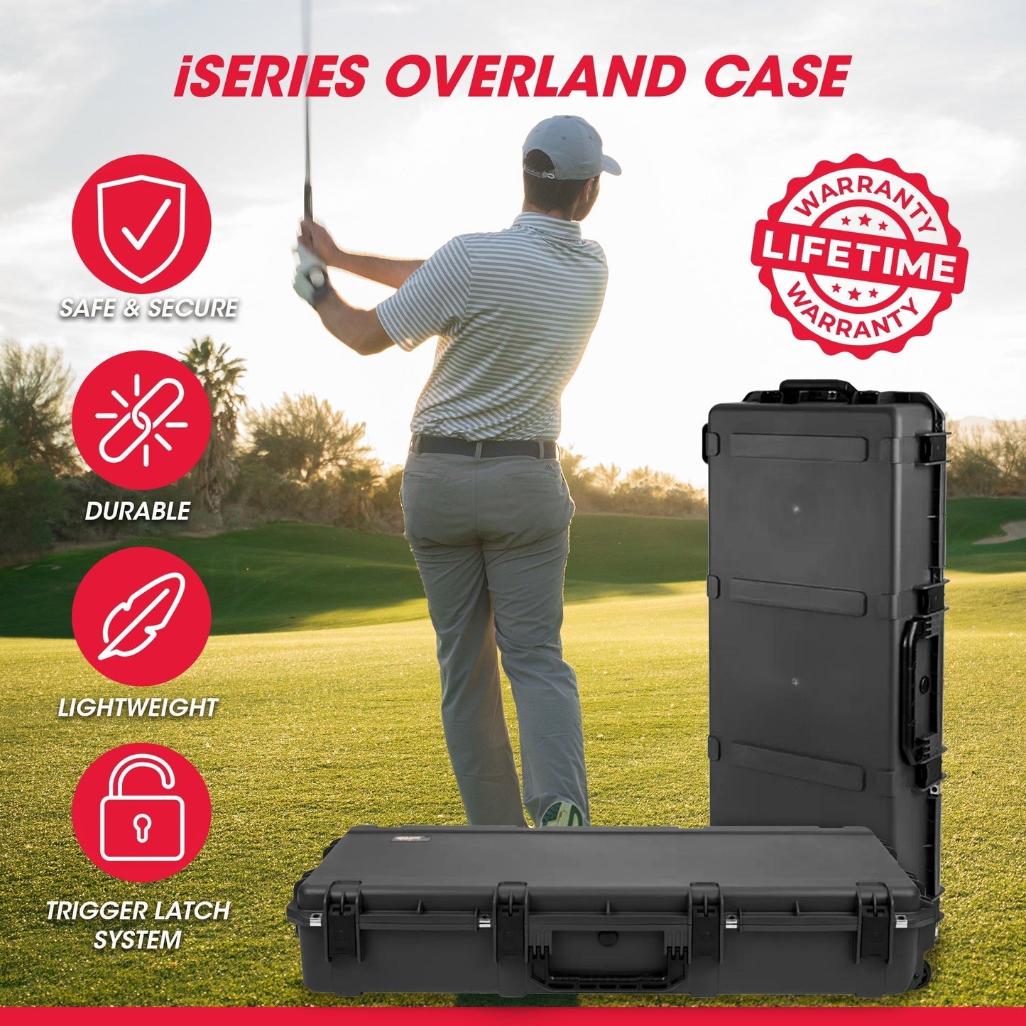 SKB Hard Protective Storage Case Foam & Wheels for Equipment, iSeries, Dark Gray - 412821